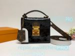 Knockoff L---V Spring Street Black Vernis Genuine Leather Handbag